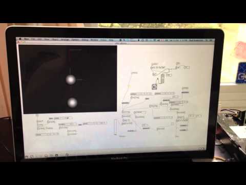 Max/MSP sound controlled by double pendulum.