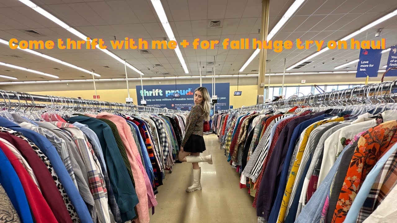Come thrift with me for FALL| huge try on haul | - YouTube