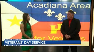 Honor Acadiana Veterans At Fountain Memorial Saturday with Veteran's Day Service