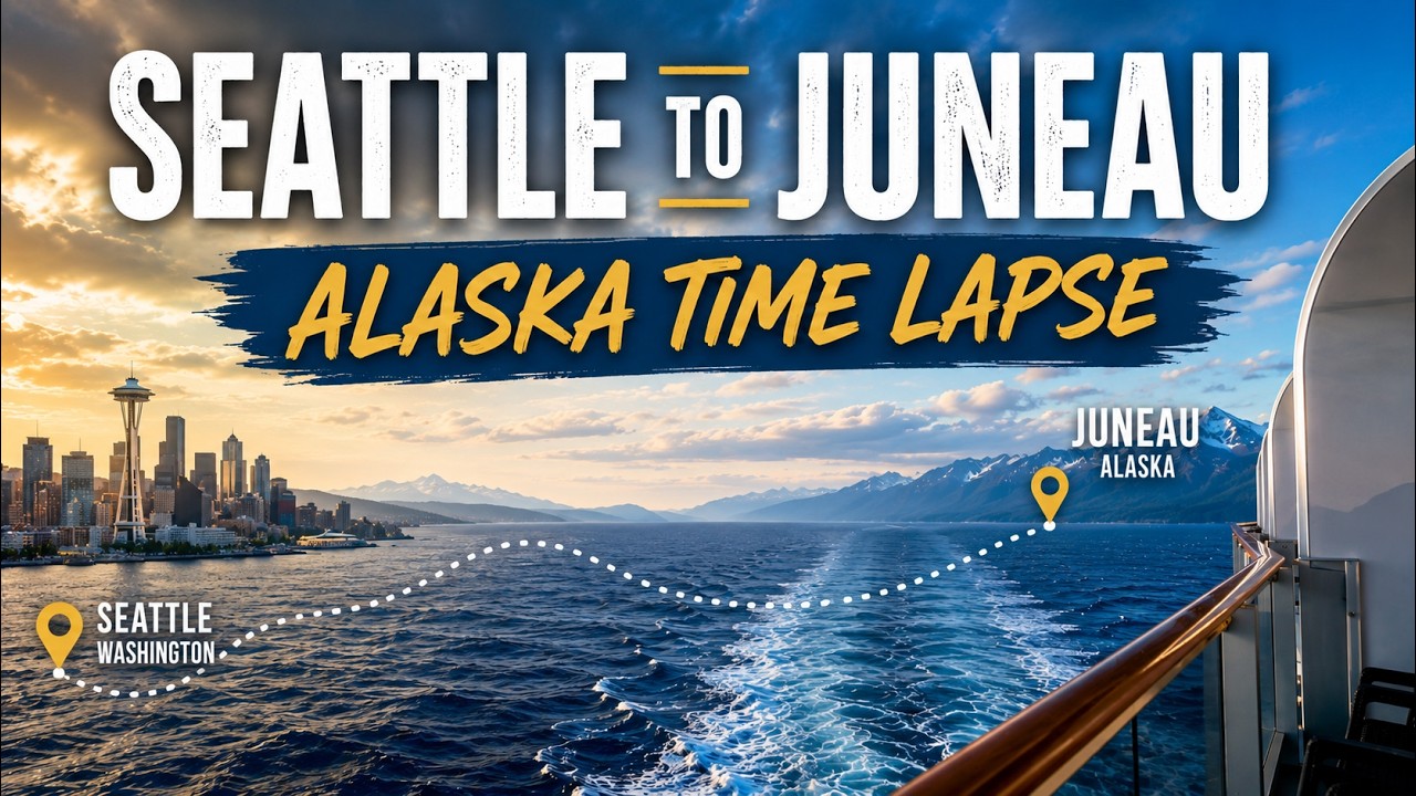 Seattle to Juneau Alaska Cruise Time Lapse | Pacific Ocean to Alaska