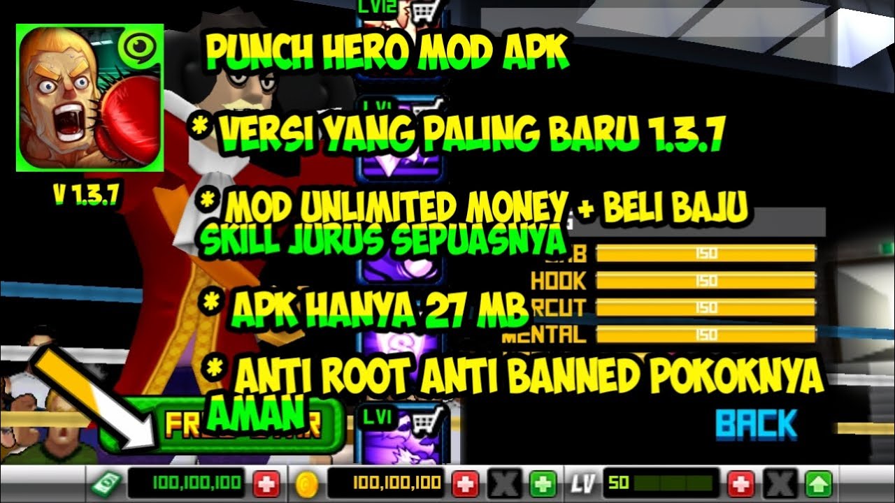 PUNCH HERO MOD APK VERSI TERBARU 1.3.7 APK HANYA 27 MB KAPAN LAGI