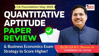 QA Paper Breakdown & Business Economics Exam Strategy! CA Foundation May 2025 | Insights and tips!