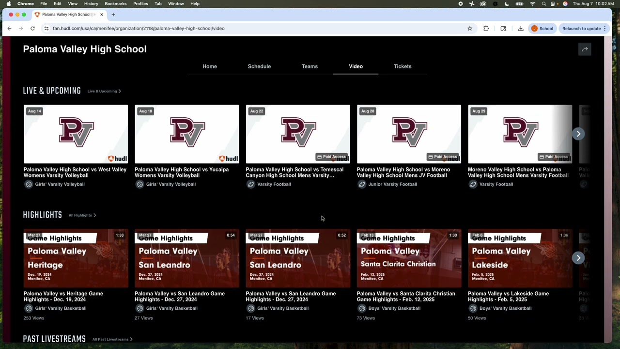 How to purchase a live stream game on HUDL