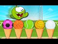 Learn colors with sports ball  preschool learnings  learn with om nom