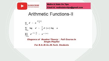 Arithmetic Functions II