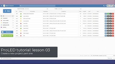 ProLED Academy - Video Tuorial 03: Create a new project: part one