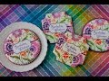"Birthday Wishes" Prettier Plaques Stenciled Cookie