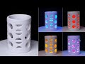 Cement Table lamp making || Lighting corner Flower vase || Table lamp Flower Vase making