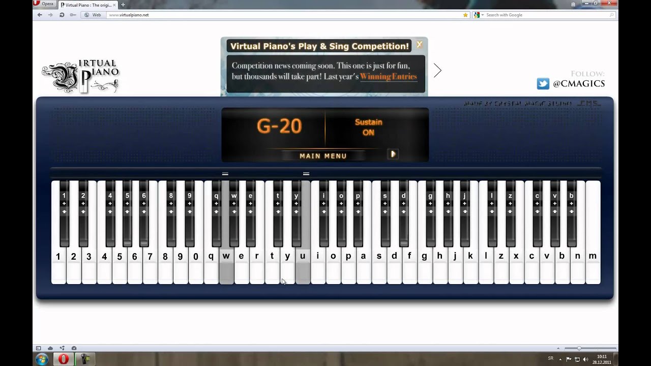 Jingle BellsVirtual Piano {SLOWMOTION} YouTube