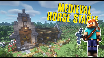 Minecraft Tutorial - Medieval Horse Stables!!