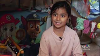 Young B.C. girl knitting hats for hospitals