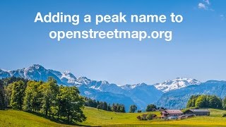 Adding a peak to OpenStreetMap.org screenshot 4