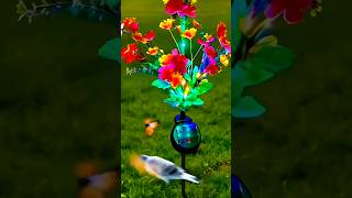 Solar-Powered Artificial Flower Lights Led Colorful Wildflower Lights Outdoor Waterproo 🌐 #shorts