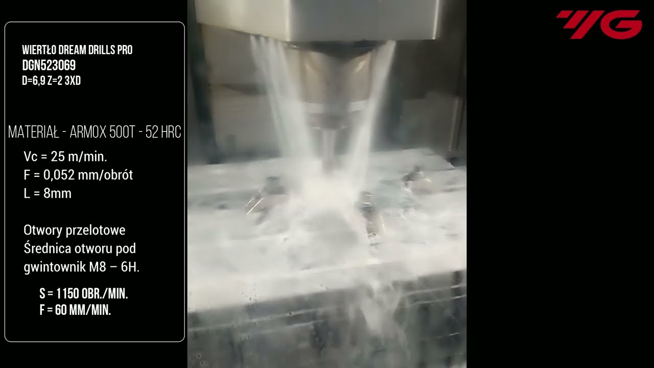 Wiercenie Dream Drill PRO w Armox 500T