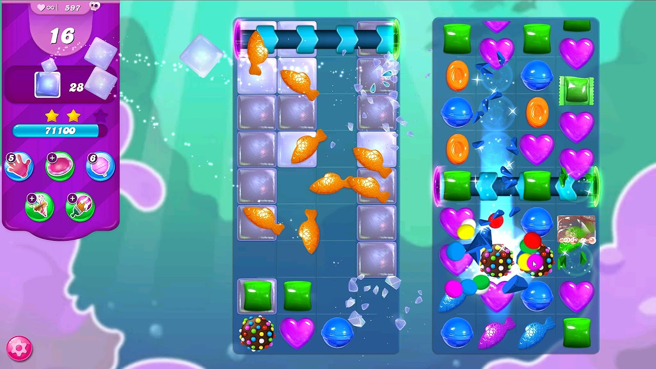 Candy Crush Saga level 597 🍬 King HD - YouTube