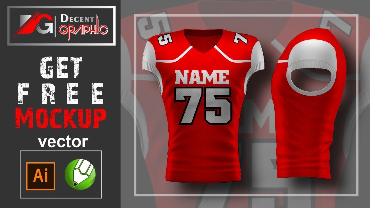 Download Free Football Jersey Editable Mockup Design in Adobe Illustrator & CorelDraw - YouTube