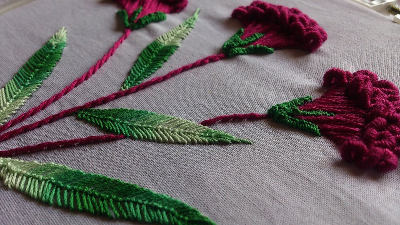 Hand embroidery./Embroidery stitches tutorial/Brazilian embroidery