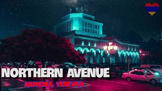 Armenia, Yerevan | Walking down Northern avenue at night🌙🇦🇲