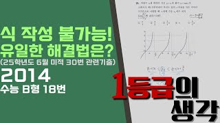 2014학년도 수능 B형 18번 : 극한 식 작성 불가! 유일한 방법은