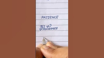 Patience #shorts #cursivewriting #calligraphy