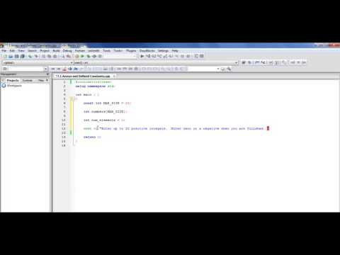 7.1 Arrays and Defined Constants