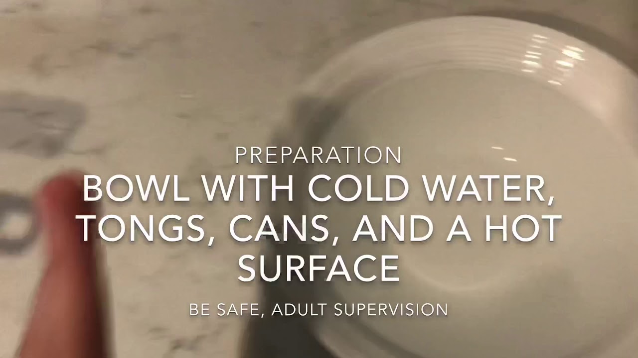 How to Crushing a can with air pressure experiment! YouTube