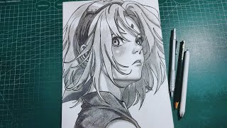How to draw Haruno Sakura | Naruto | Anime drawing step by step screenshot 4