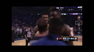 Things Get A Little Chippy Between The Hawks And Knicks At Halftime