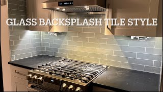 Kitchen backsplash tile idea and installation instructions￼ large subway glass tiles￼