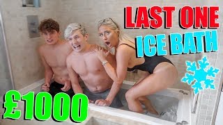 LAST ONE OUT THE ICE BATH WINS £1000! FULL BARKER SIBLINGS!