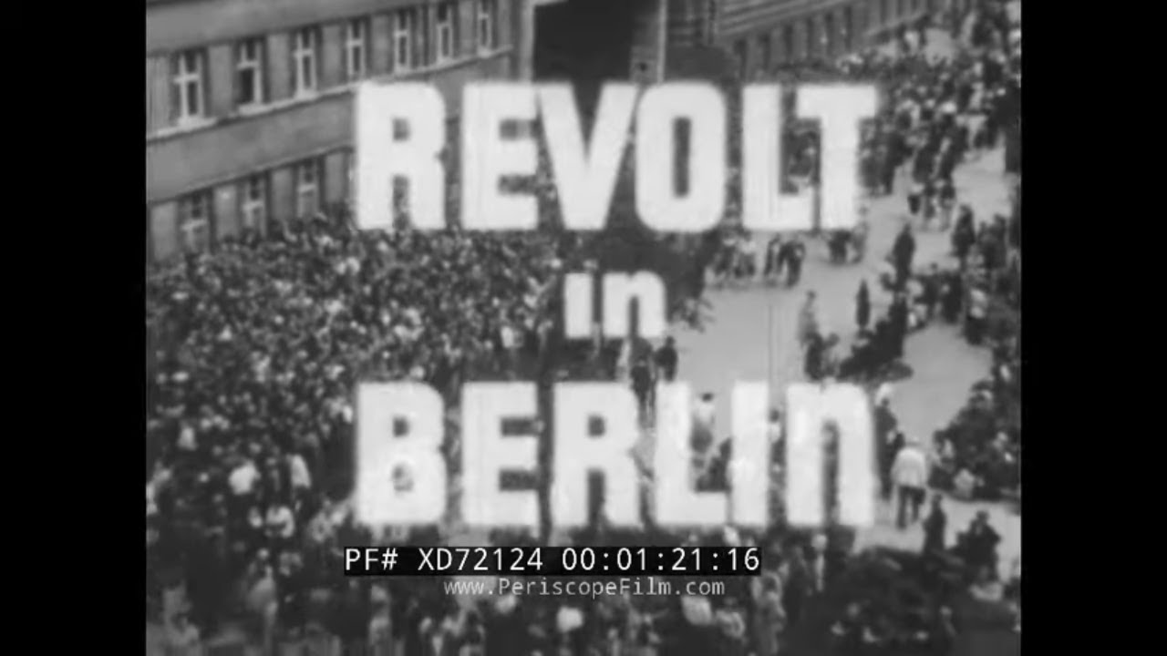 " REVOLT IN BERLIN "  1954 ANTI-COMMUNIST EDUCATIONAL FILM DEPICTING 1953 EAST BERLIN RIOTS  XD72124