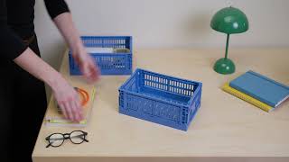 HAY Recycled Plastic Collapsible Color Crate | MoMA Design Store