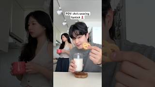 When she turns milk into strawberry milk #relatableshorts #funnycouple When she turns milk into strawberry milk #relatableshorts #funnycouple