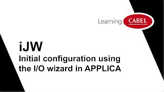 Ijw Initial Configuration Using The Io Wizard In Applica