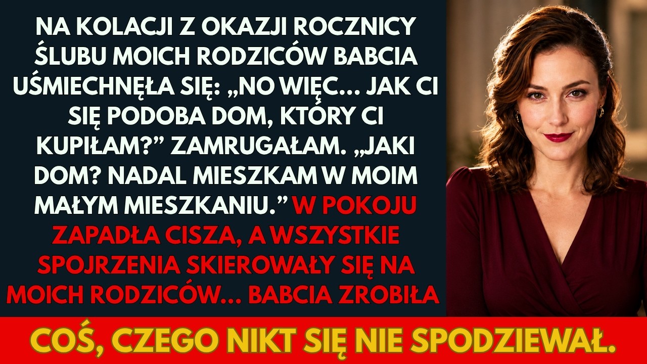 Jeszcze przed chwilą wszyscy wznosili toast za „miłość i zaufanie” przy rocznicowym stole moich rodziców. Babcia Halina podniosła kieliszek z kompotem i zapytała mnie z uśmiechem: „No więc jak ci...