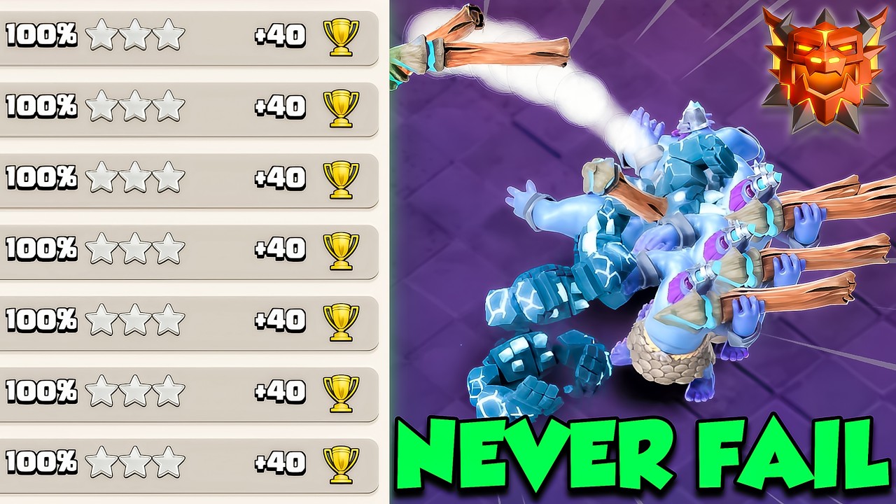 Never Fail ! Th18 Thrower + Meteor Golem Attack Strategy - Best TH18 Life Gem + Totem Spell Strategy