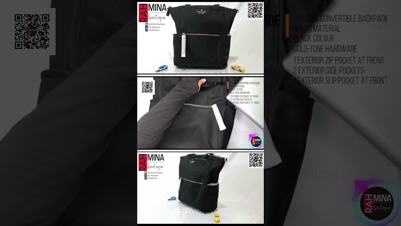 kate spade chelsea convertible backpack I review I unboxing I highlights 
