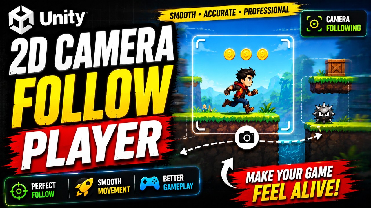 Unity 2D Camera Follow Player Smooth | How To Make Camera Follow Player ...