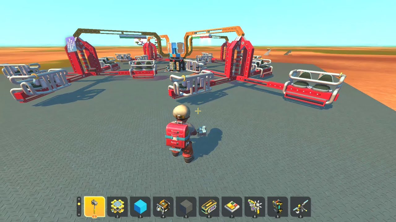 Vintage Octopus and Scrambled Egg Twister Amusement Park Rides Scrap Mechanic Sandbox