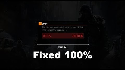 HOW TO FIX ERROR DELTA 20010186 IN TOM CLANCY’S  THE DIVISION?