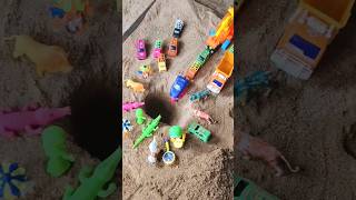 Jcb pushing rickshaw 4 car #jcbtoy #tractor #453