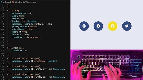 ASMR Programming - Coding Social Media Buttons - No Talking