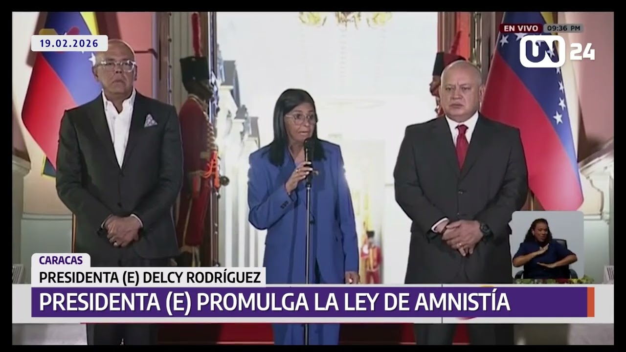 Presidenta (E) Delcy Rodríguez promulga la Ley de Amnistía