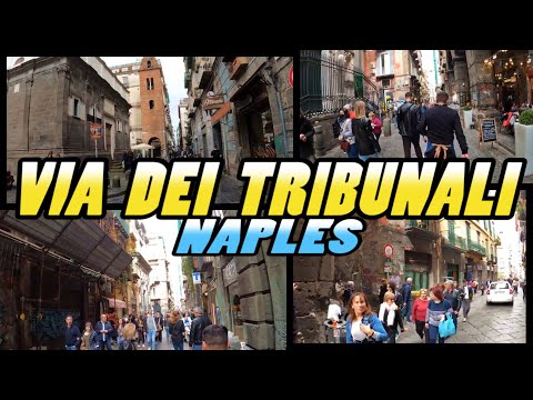 Naples Walking Tour: VIA DEI TRIBUNALI - Naples - Italy (4K)