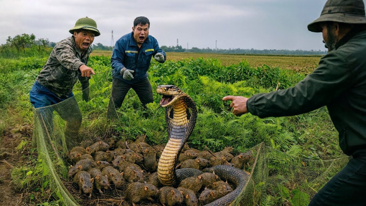 Truy Vết Và Bắt Gọn Rắn Hổ Mang Cực Khủng Ngoài Gò Đất Hoang