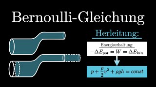 Herleitung der Bernoulli-Gleichung EINFACH erklärt! (Strömungsmechanik)