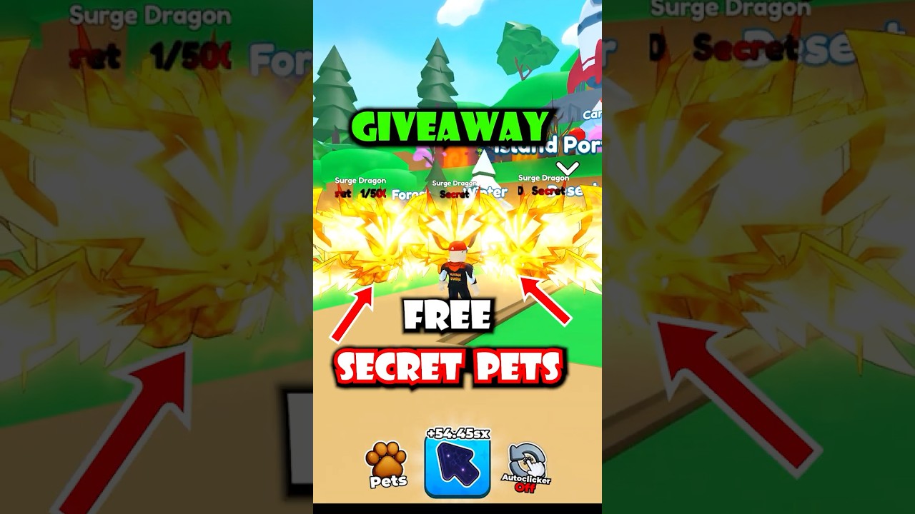 GIVEAWAY! Free 3 SECRET Pets in TAP SIMULATOR