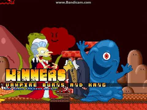 MUGEN battle #9295: Vampire Burns & Kang vs Count Duckula & Giant Chicken 