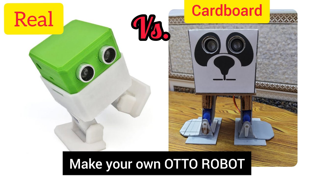 WOW! Created a OTTO DIY robot using cardboard. how to make otto diy