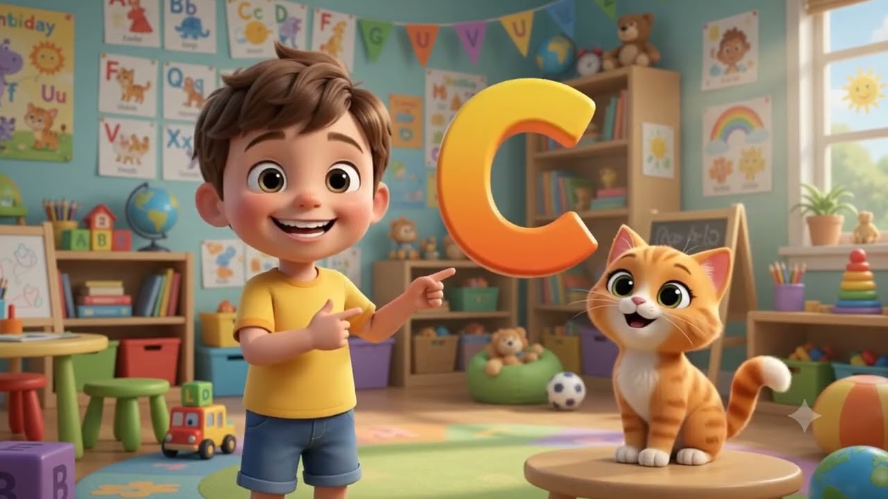 🎓 ABC Learning for Kids | A for Apple, B for Ball, C for Cat, D for Dog, E for Elephant 